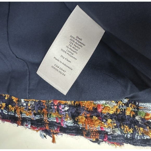 Talbots Tweed Jacket Sunflower Plaid Pockets Women's Size 14P 14 Petite Office - Picture 6 of 9